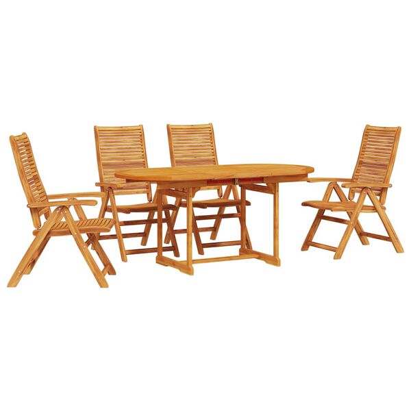vidaXL Ensemble de salle &agrave; manger pour jardin 5 pcs Marron