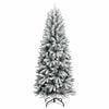vidaXL Sapin de No&euml;l artificiel avec 300 LED avec support Blanc 180 cm
