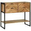 vidaXL Table console Marron 90 x 35 x 80 cm Bois d'Acacia Massif