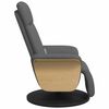 vidaXL Fauteuil inclinable de massage et repose-pieds gris fonc&eacute; tissu