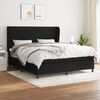 vidaXL Sommier &agrave; lattes de lit avec matelas Noir 160x200 cm Tissu