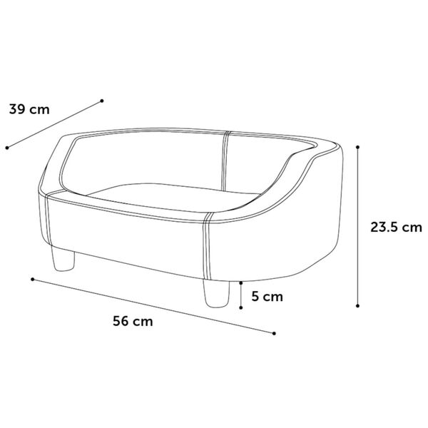 FLAMINGO Canap&eacute; pour chien Emerald Vert S 56x39x23,5 cm