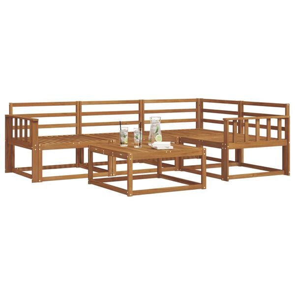 vidaXL Ensemble de canap&eacute;s d'ext&eacute;rieur 5 pcs Naturel