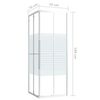 vidaXL Cabine de douche ESG 70x70x180 cm