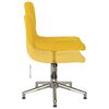 vidaXL Chaises &agrave; manger pivotantes lot de 2 jaune moutarde velours