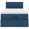 vidaXL Lit ottoman avec matelas et LED Bleu 100x200 cm Tissu
