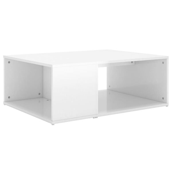 vidaXL Table basse blanc brillant 90x67x33 cm bois d'ingénierie