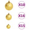 vidaXL Arbre de No&euml;l artificiel pr&eacute;-&eacute;clair&eacute; et boules blanc 180 cm PVC
