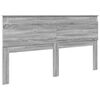 vidaXL T&ecirc;te de lit Gris Sonoma 200 cm Bois d'ing&eacute;nierie