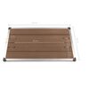 vidaXL Douche de jardin avec base marron 225 cm Acier inoxydable