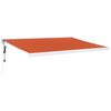 vidaXL Auvent r&eacute;tractable orange et marron 4,5x3 m tissu et aluminium