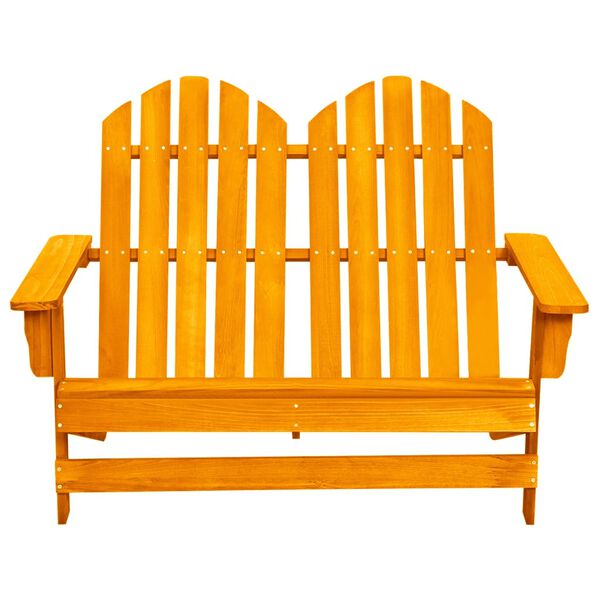 vidaXL Chaise de jardin Adirondack 2 places bois sapin massif orange