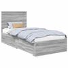 vidaXL Cadre de lit Gris Sonoma 100 x 200 cm Bois d'ing&eacute;nierie
