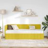 vidaXL Cadre de lit d'angle avec matelas Jaune 80 x 200 cm Velours