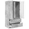 vidaXL Cabinet de salle de bain Gris b&eacute;ton 79,5 x 49 x 156 cm