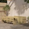 vidaXL Ensemble &agrave; manger de jardin 3 pcs Bois de pin impr&eacute;gn&eacute;