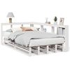 vidaXL Lit biblioth&egrave;que sans matelas blanc 120x200 cm bois pin massif