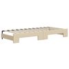 vidaXL Lit de jour avec gigogne et matelas crème 80x200 cm tissu
