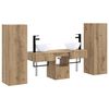 vidaXL Ensemble de mobilier de salle de bain 5 pc Ch&ecirc;ne artisanal
