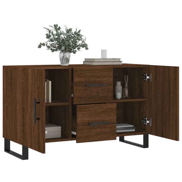 vidaXL Buffet chêne marron 100x36x60 cm bois d'ingénierie