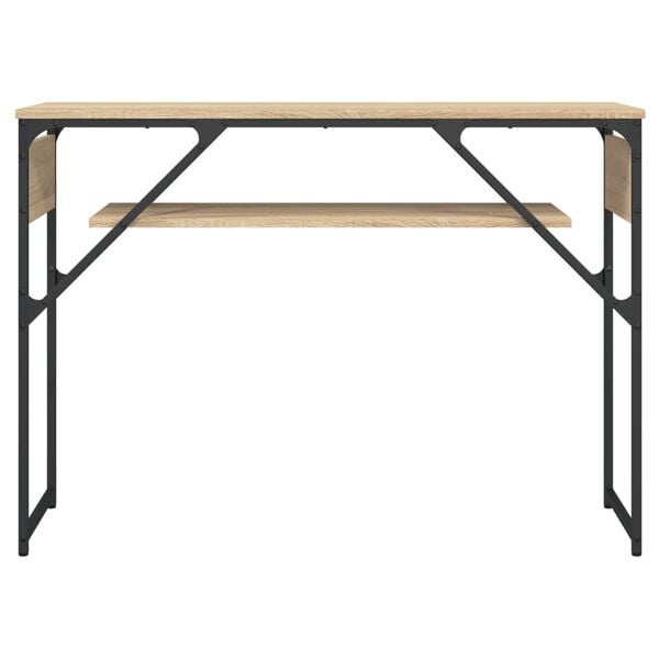 vidaXL Table console avec &eacute;tag&egrave;re ch&ecirc;ne sonoma 105x30x75 cm