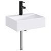 vidaXL Lavabo avec robinet et &eacute;vacuation Noir Mat 39 x 30,5 x 12,5 cm