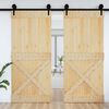 vidaXL Porte NARVIK Naturel 100 x 210 cm Bois de pin massif
