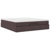 VidaXL Cadre de lit ottoman avec matelas marron fonc&eacute; 160x200 cm tissu