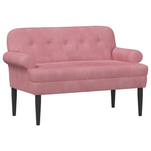 vidaXL Canap&eacute; love seat avec capitonnage en boutons Rose Velours