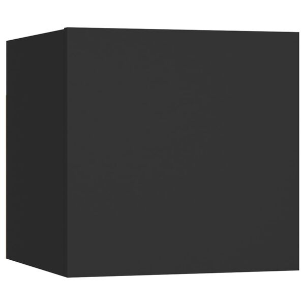 vidaXL Table de chevet Noir 30,5x30x30 cm Bois d'ing&eacute;nierie