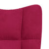 vidaXL Chaise de relaxation Rouge bordeaux Velours