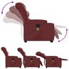 vidaXL Fauteuil inclinable de massage &eacute;lectrique rouge bordeaux