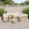 vidaXL Ensemble de canap&eacute; de jardin 13 pcs Beige et cr&egrave;me polyrotin