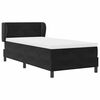 vidaXL Lit &agrave; ressorts avec matelas Noir 90 x 190 cm Velours