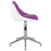 vidaXL Chaises &agrave; manger pivotantes lot de 2 violet et blanc similicuir