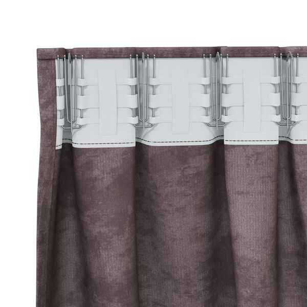 vidaXL Rideaux en velours 2 pcs Marron 245 x 140 cm Velours