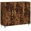 vidaXL Buffet ch&ecirc;ne fum&eacute; 90x34x80 cm bois d'ing&eacute;nierie