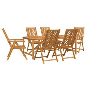 vidaXL Ensemble de salle &agrave; manger pour jardin 7 pcs Marron
