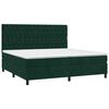 vidaXL Sommier &agrave; lattes de lit et matelas Vert fonc&eacute; 200x200cm Velours