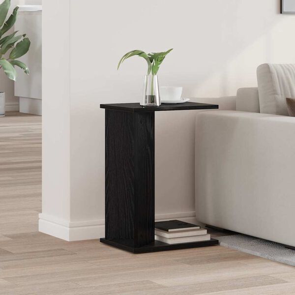 vidaXL Table d'appoint Ch&ecirc;ne noir 35 x 25 x 50 cm Bois d'ing&eacute;nierie