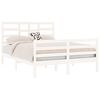 vidaXL Cadre de lit sans matelas blanc bois massif 140x190 cm