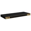 vidaXL &Eacute;tag&egrave;re murale flottante Noir 60x23,5x3,8 cm MDF