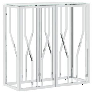 vidaXL Table console 70x30x70 cm acier inoxydable et verre