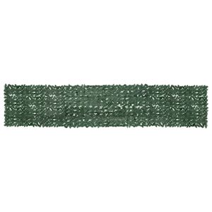 vidaXL &Eacute;cran de balcon avec feuilles vert fonc&eacute; 500x100 cm