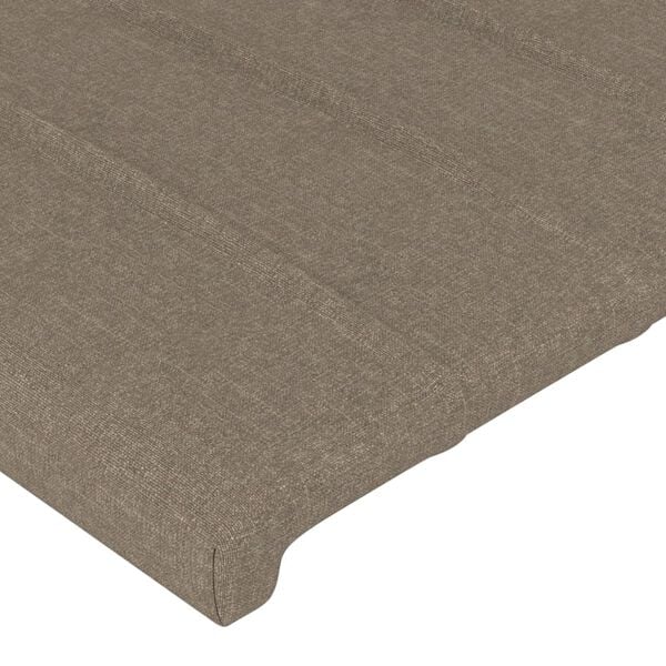 vidaXL T&ecirc;tes de lit 2 pcs Taupe 72x5x78/88 cm Tissu