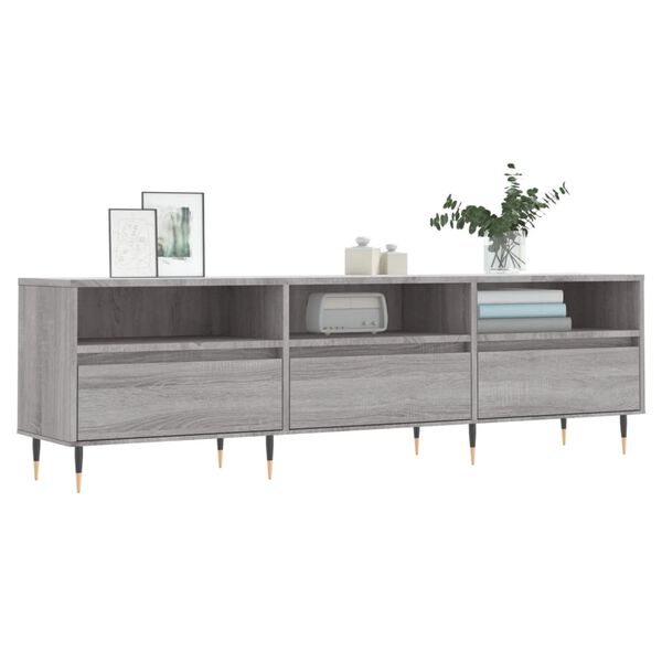 vidaXL Meuble TV sonoma gris 150x30x44,5 cm bois d'ing&eacute;nierie
