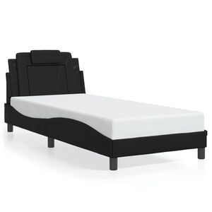 vidaXL Cadre de lit Viana sans matelas noir 80x200 cm similicuir