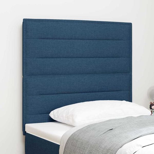 vidaXL T&ecirc;te de lit avec t&ecirc;te de lit Bleu 80 cm Cuir synth&eacute;tique