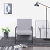 vidaXL Fauteuil gris clair tissu