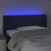 vidaXL T&ecirc;te de lit &agrave; LED Bleu 83x16x78/88 cm Tissu